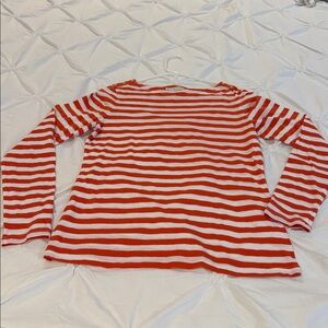 Hinge Red and White Striped Top